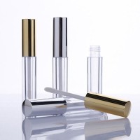 2ml 4ml 5ml 7ml 8ml plastic silver golden wand lip gloss tubes with brush for cosmetic tube packing